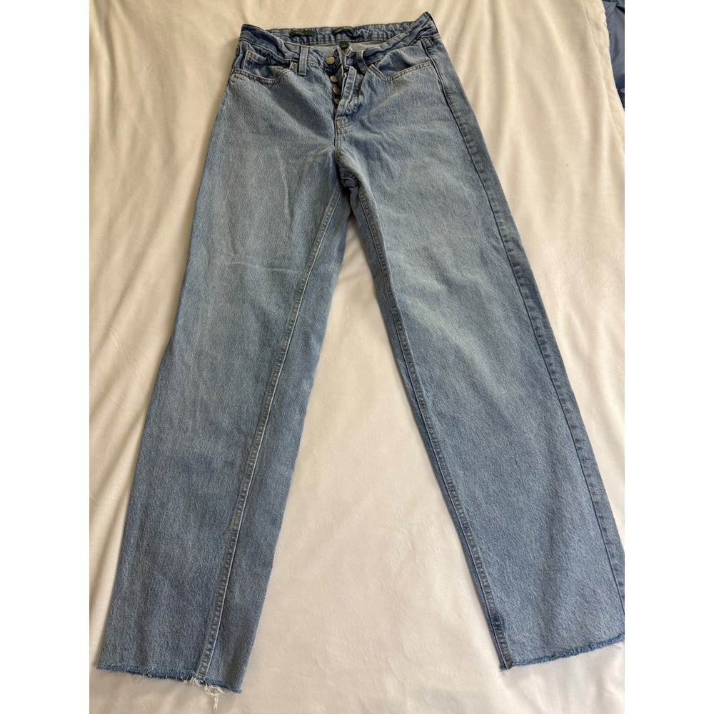 Wild Fable Womens High Rise Straight Leg Jeans Light Wash Button Fly Size 4